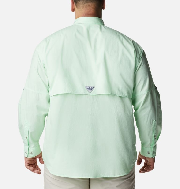 Men's Columbia PFG Bonehead Long Sleeve Shirts Mint | Plus Size CA-T5036